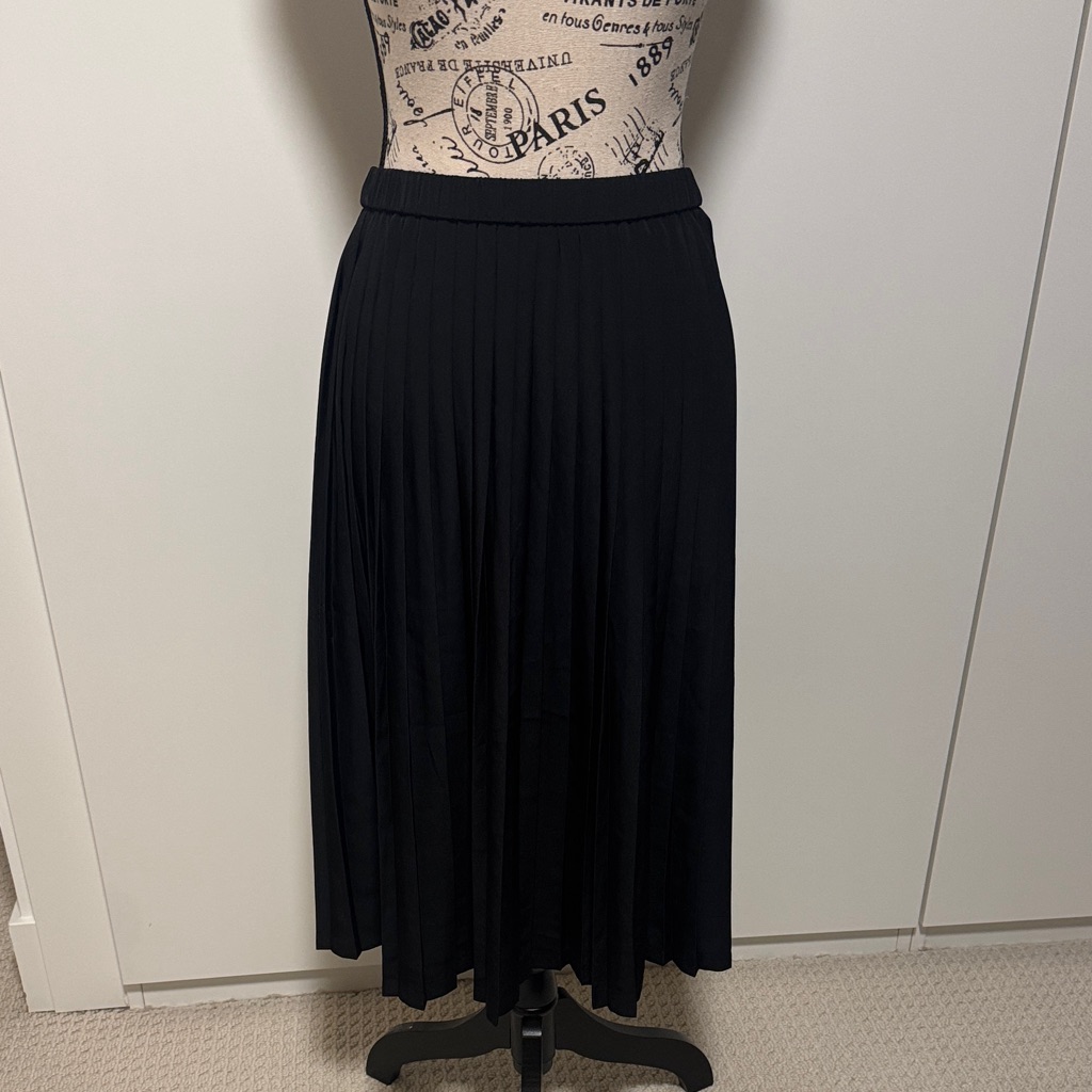 Banana Republic Black Pleated Midi Skirt